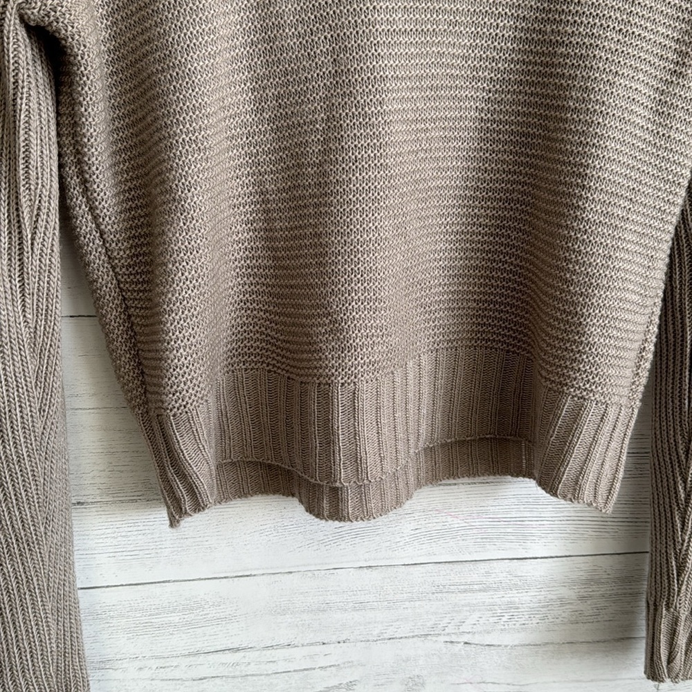Serendipity By Victoria Brown Cut Out Side Long Sleeve Pullover Sweater | SIZE M - Picture 4 of 6